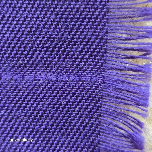 Wool Scarf Lightweight Pink Purple Floral - Picture 7 of 13